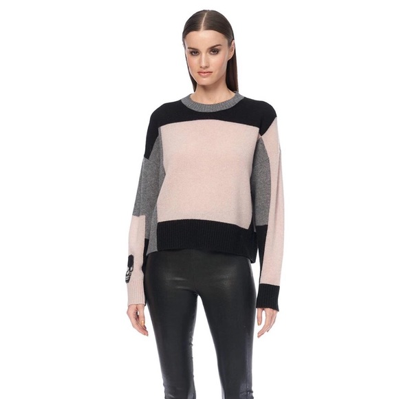 360 Cashmere Colorblock Cashmere Sweater - Picture 2 of 6